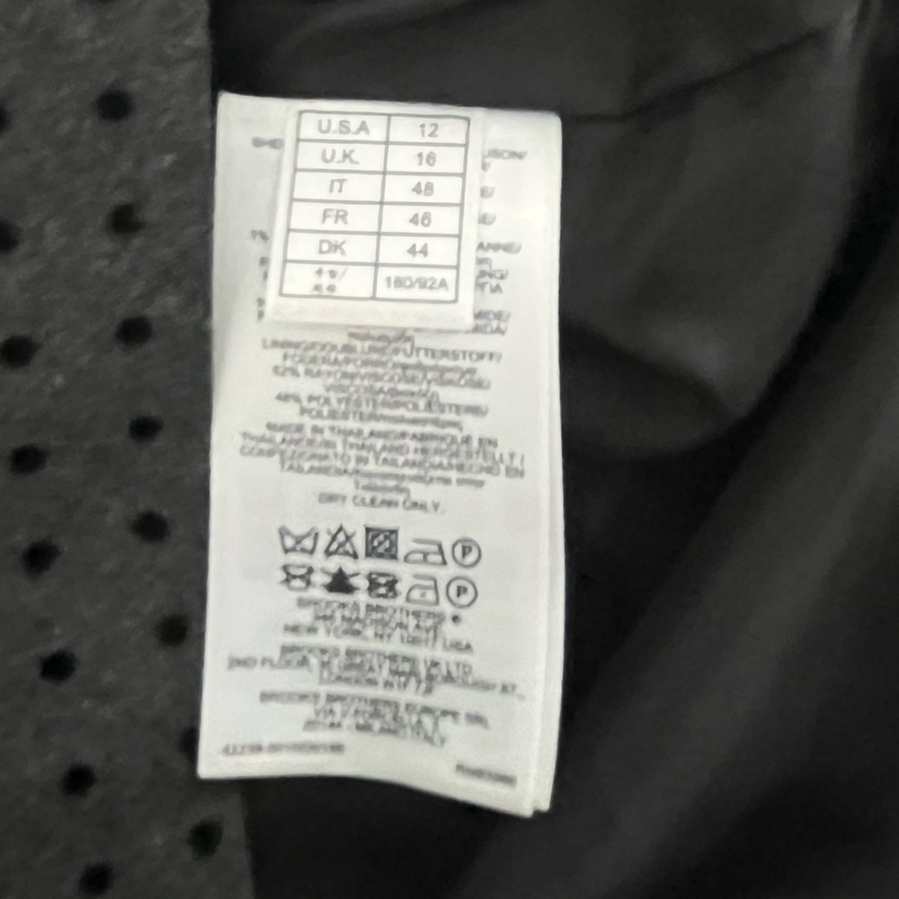 Brooks Brothers Red Fleece Charcoal Polka Dot Mini Dress Size 12 - Picture 8 of 11